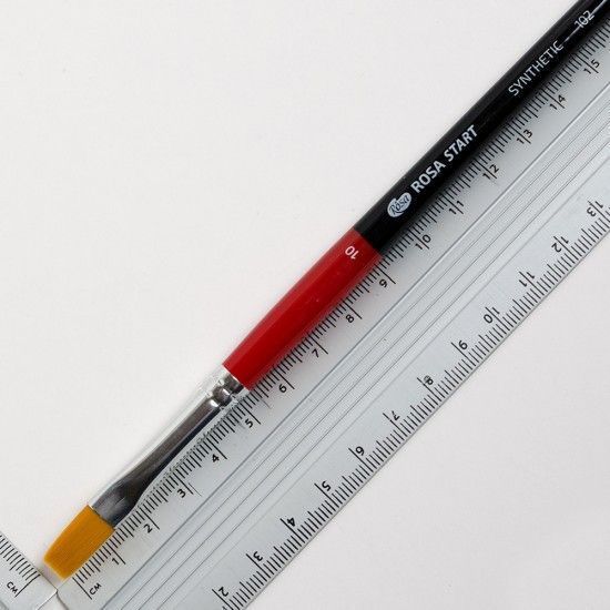 Синтетика плоска 102 №10 д. р пензель Rosa 4823086700543 фото