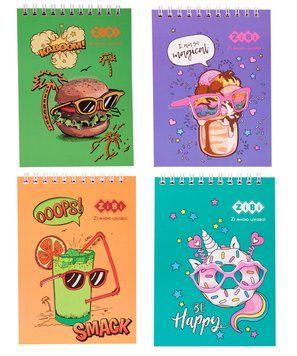 Записна книга блокнот ZiBi FUNNY SNACKS KIDS Line A6 40 л на пружині полигр.ефекти (ZB.12150) ZB.12150 фото