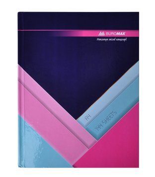 Канцелярська книга Buromax MODEST A4 144 л клітина твердий.обл. ламинац. темно-синій (BM.24419102-03) BM.24419102-03 фото