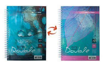 Записна книга блокнот Buromax DOUBLE A6 96 л клітина твердий.обл. чорний (BM.24671101-06) BM.24671101-06 фото