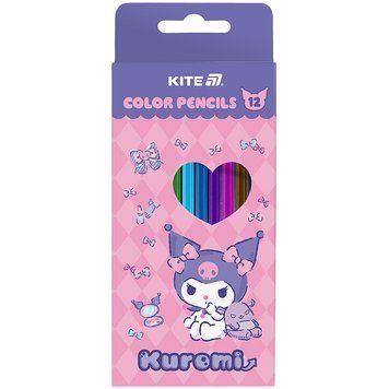 Олівці кольорові тригранні Kite Kuromi 12 кольорів (HK25-053) HK25-053 фото