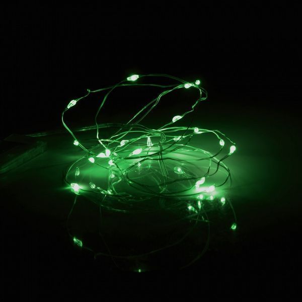 Електрогірлянда Нитка на мідному дроті YES! Fun 2 м 20 LED зелена, статична, батарейки (975026) 975026 фото