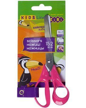 Ножиці ZiBi KIDS Line дитячі 152мм рожеві (ZB.5014-10) ZB.5014-10 фото