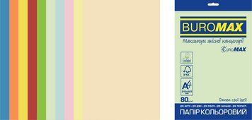 Кольоровий папір Buromax Euromax Super Mix А4 80 г/м2 10 цв. 250 аркушів (BM.27216250E-99) BM.27216250E-99 фото