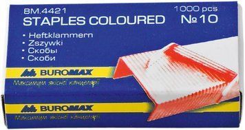 Скоби для степлера Buromax №10 мідні 1000шт BM.4421 BM.4421 фото