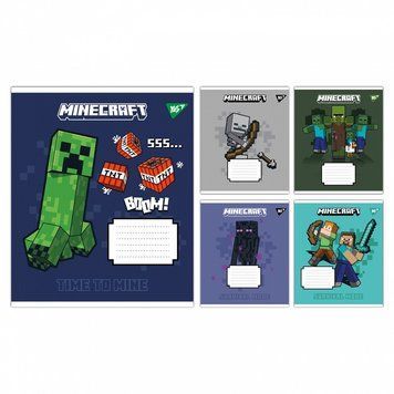 Зошит YES Minecraft Signs 18 арк. клітинка мікс дизайнів (767559) 767559 фото