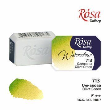 Фарба акварельна ROSA Gallery 2,5 мл кювету оливковий (4823098502081) 4823098502081 фото