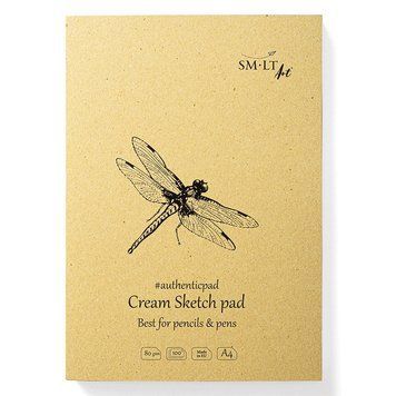 Блокнот-склейка для рисунку SMILTAINIS AUTHENTIC А4 80г/м2 100 арк. кремовий колір (4770644592365) 4770644592365 фото