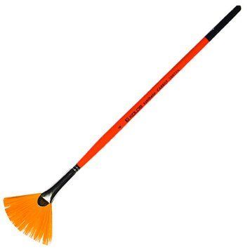 Кисть синтетика Rosa Carrot 1097FN Kolos віялова №4 кор. ручка (4823064901498) 4823064901498 фото