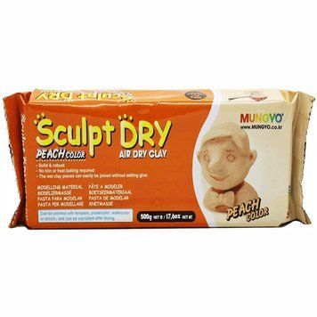 Маса для моделювання Mungyo Sculpt Dry 500 г самозастигаюча персиковий (8804819065517) 8804819065517 фото