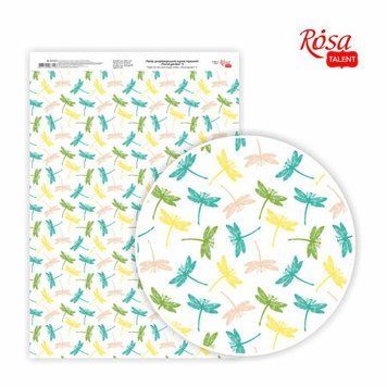 Папір дизайнерський одностороння "Floral garden" 4, 21х29,7 см, глянсовий, 250 г/м2, ROSA TALENT 4823100087148 фото