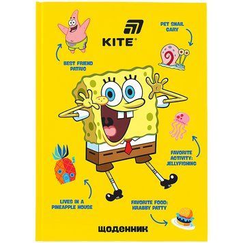 Щоденник шкільний Kite SpongeBob тверда обкладинка (SB26-262) SB26-262 фото