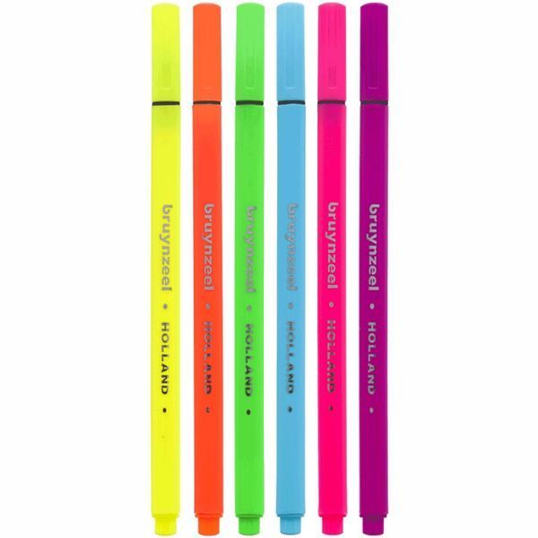 Лінери Bruynzeel Fineliner Neon набір 6кол. неоновий (8712079454036) 8712079454036 фото