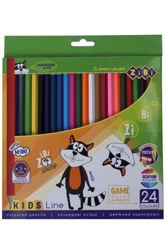 Олівці кольорові ZiBi KIDS Line 24цв (ZB.2416) ZB.2416 фото