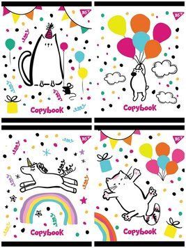 Зошит в клітку 18 л Yes "Sketch animals" УФ-виб.+гліттер+софт-тач А5 мікс 4 дизайну (765193) 765193 фото