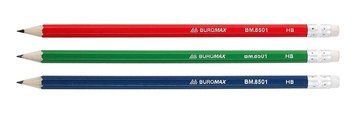 Олівці графітні Buromax HB асорті c ласт. BM.8501 BM.8501 фото