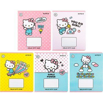 Зошит у лінію 12 л Kite Hello Kitty мікс обкладинок (HK22-234) HK22-234 фото