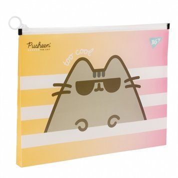 Папка-конверт на блискавці YES Pusheen B5 (492031) 492031 фото