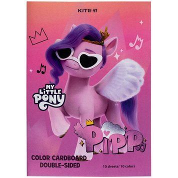 Картон кольоровий двосторонній Kite My Little Pony А4 (10арк/10кол) (LP24-255) LP24-255 фото