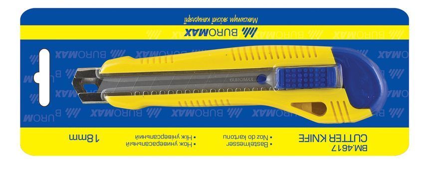 Ніж універсальний Jobmax 18мм мет напрямна пласт корпус BM.4617 фото