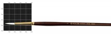 Кисть синтетика Rosa Snow 1098R Kolos кругла №2 довжин. ручка (4823064902006) 4823064902006 фото