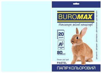 Папір кольоровий А4 Buromax PASTEL 80гм2 блакитний 20л. (BM.2721220-14) BM.2721220-14 фото