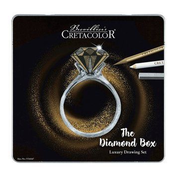 Олівці кольорові Cretacolor THE DIAMOND BOX в мет. пеналі 15 кольорів (9014400325237) 9014400325237 фото