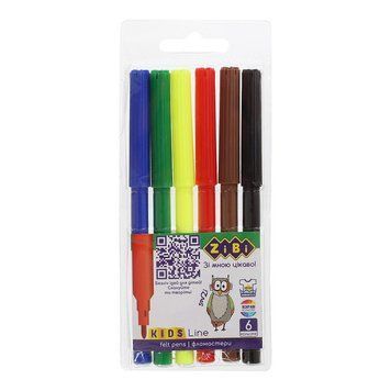 Фломастери ZiBi KIDS Line 6 кольорів (ZB.2801) ZB.2801 фото