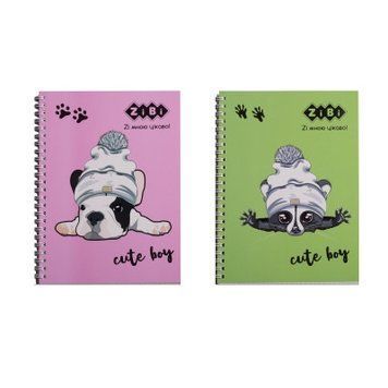 Записна книга блокнот ZiBi CUTE kiddy KIDS Line A5 64 л інтегр.обкладинка, на пружині асорті (ZB.12152) ZB.12152 фото