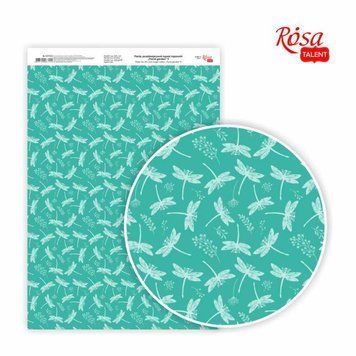 Папір дизайнерський одностороння "Floral garden" 5, 21х29,7 см, глянсовий, 250 г/м2, ROSA TALENT 4823100087155 фото