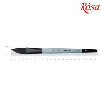 Кисть синтетика Rosa Stream 143 саблевидна плоска, даггер №12 коротка ручка (4823098517252) 4823098517252 фото