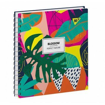 Блокнот клітина Yes Blossom 15х15 см 70 г/м2 64 л. на спиралі неон+лам.софт-тач (151627) 151627 фото