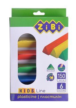 Пластилін ZiBi KIDS Line 6 кол. 150 г (ZB.6225) ZB.6225 фото