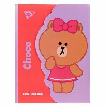 Папка-органайзер із фігурним клапаном на липучці YES Line Friends. Choco A4 (492110) 492110 фото