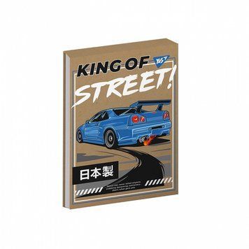 Записна книга блокнот YES King of the street А6 80 аркушів клітинка карт. обкладинка (151913) 151913 фото