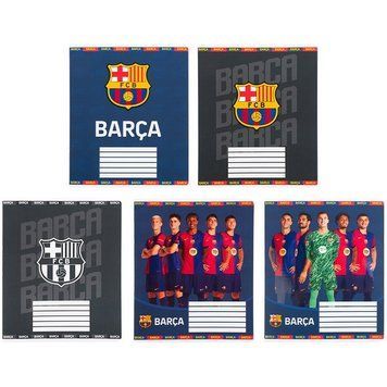 Зошит Kite FC Barcelona 12 арк. клітинка софт тач + УФ лак мікс обкладинок (BC25-232) BC25-232 фото