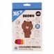 Олівці кольорові YES Line Friends 18 кольорів (290712) 290712 фото 1