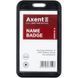 Бейдж-чохол вертикальний Axent SoftTouch 54х85мм матовий чорний 4550V-01-A 4550v-01-a фото 1