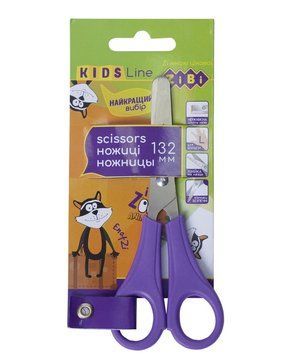 Ножиці ZiBi KIDS Line дитячі 132мм для лівші фіолетовий (ZB.5018-07) ZB.5018-07 фото