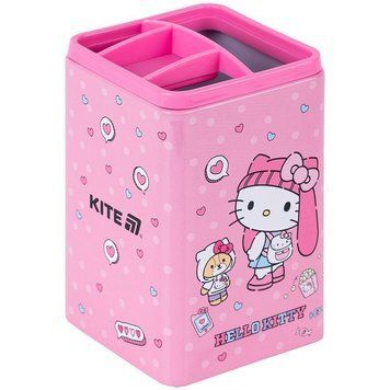 Стакан-підставка квадратний Kite Hello Kitty метал з пластиковою окантовкою (HK25-105-1) HK25-105-1 фото