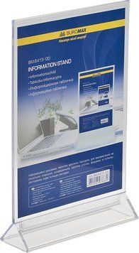 Інформаційна табличка Buromax двостороння 210х297мм прозора BM.6415-00 BM.6415-00 фото