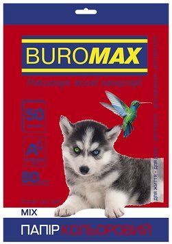 Папір кольоровий Buromax DARK+PASTEL А4 80 г/м2 10цв. 50л. (BM.27211150-99) BM.27211150-99 фото