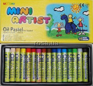 Пастель олійна MINI 16цв. MOPS-16 MUNGYO 8804819014027 фото