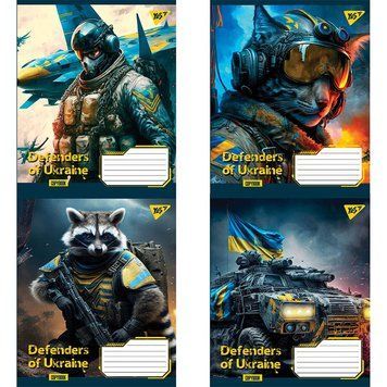 Зошит у клітинку 60 л YES Defenders of Ukraine мікс обкладинок (766469) 766469 фото