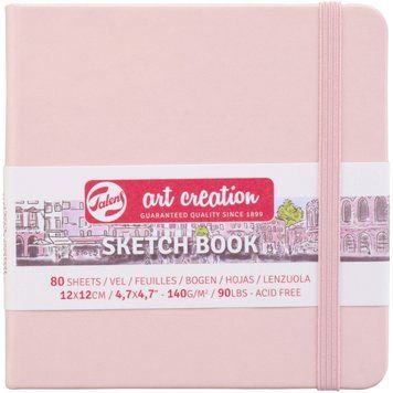 Скетчбук Royal Talens Art Creation блокнот для графіки 12х12см 80л 140г/м блідо-рожевий (8712079451622) 8712079451622 фото