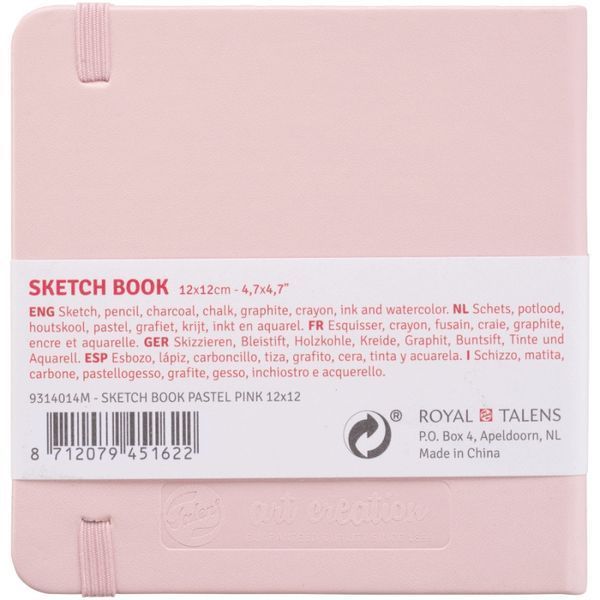 Скетчбук Royal Talens Art Creation блокнот для графіки 12х12см 80л 140г/м блідо-рожевий (8712079451622) 8712079451622 фото
