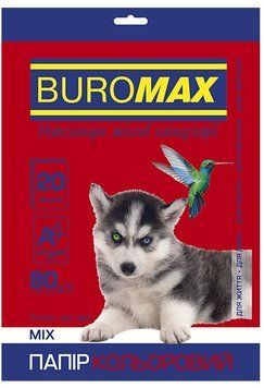 Кольоровий папір Buromax DARK+INTENSIV А4 80г/м2 10кол. 20л. (BM.2721920-99) BM.2721920-99 фото