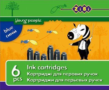 Картридж ампула для ручок ZiBi синій 6шт ZB.2272-01 ZB.2272-01 фото