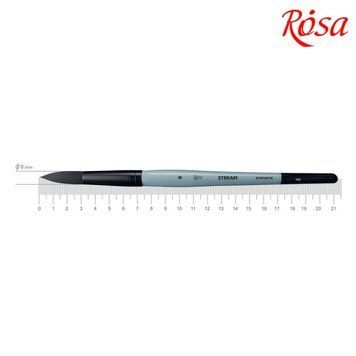 Кисть синтетика Rosa Stream 132 кругла №9 коротка ручка (4823098517153) 4823098517153 фото