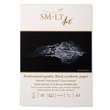 Склейка для спиртових чорнил SMILTAINIS PRO CREATE А5 155г/м2 10 арк. чорний (4770644591948) 4770644591948 фото